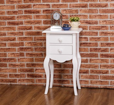 Small console, curved legs, 2 drawers