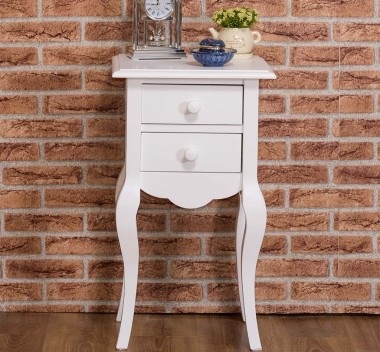 Small console, curved legs, 2 drawers