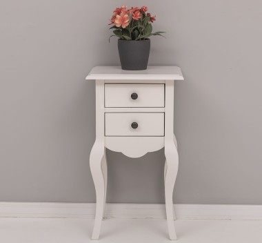 Small console, curved legs, 2 drawers