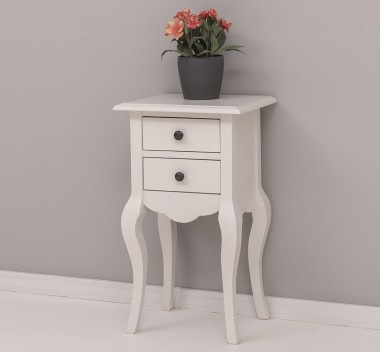 Small console, curved legs, 2 drawers