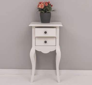 Small console, curved legs, 2 drawers