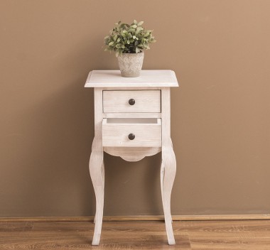 Small console, curved legs, 2 drawers