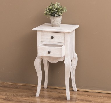 Small console, curved legs, 2 drawers