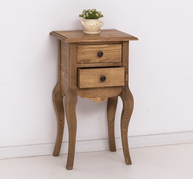 Small console, curved legs, 2 drawers