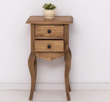 Small console, curved legs, 2 drawers