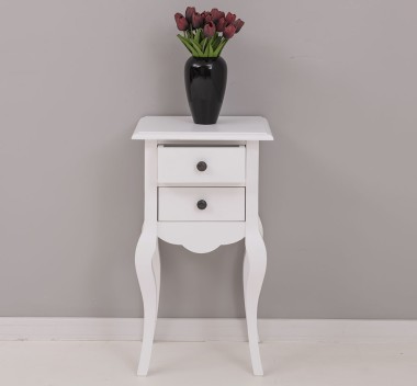 Small console, curved legs, 2 drawers