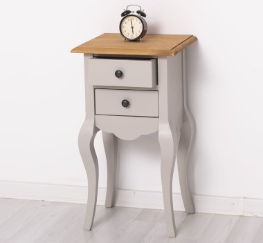 Small console, curved legs, 2 drawers