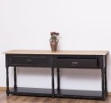 Console with 2 drawers, oak top