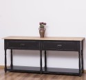 Console with 2 drawers, oak top