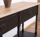 Console with 2 drawers, oak top