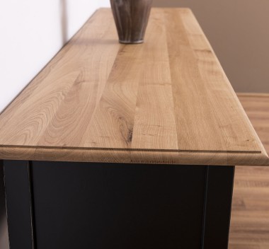 Console with 2 drawers, oak top