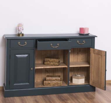 Chest of drawers with 2 doors, 3 drawers, open space