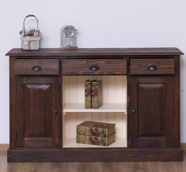 Chest of drawers with 2 doors, 3 drawers, open space