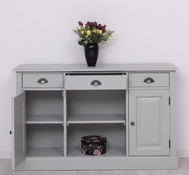 Chest of drawers with 2 doors, 3 drawers, open space