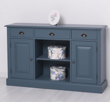 Chest of drawers with 2 doors, 3 drawers, open space