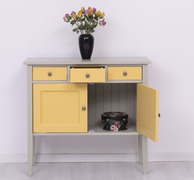 Console with 2 doors, 3 drawers