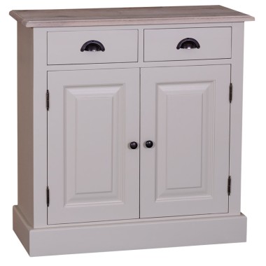 Cabinet with drawer, 2 doors and 2 drawers, oak top