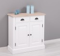 Cabinet with drawer, 2 doors and 2 drawers, oak top