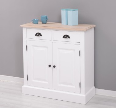 Cabinet with drawer, 2 doors and 2 drawers, oak top