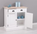 Cabinet with drawer, 2 doors and 2 drawers, oak top