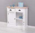 Cabinet with drawer, 2 doors and 2 drawers, oak top