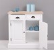 Cabinet with drawer, 2 doors and 2 drawers, oak top