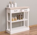 Console with 2 drawers, 1 shelf, oak top