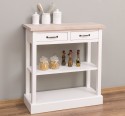 Console with 2 drawers, 1 shelf, oak top