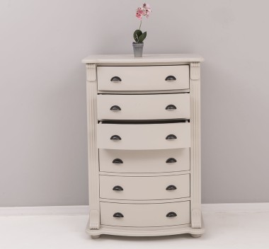 Chest of drawers with 6 curved drawers, Directoire Collection