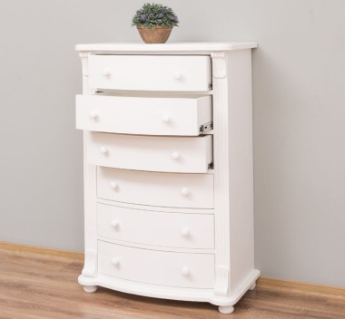 Chest of drawers with 6 curved drawers, Directoire Collection