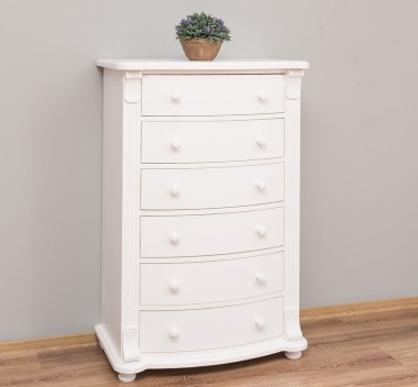 Chest of drawers with 6 curved drawers, Directoire Collection