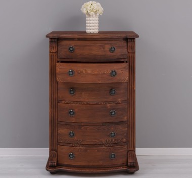 Chest of drawers with 6 curved drawers, Directoire Collection