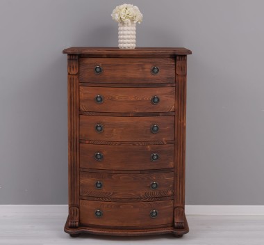 Chest of drawers with 6 curved drawers, Directoire Collection