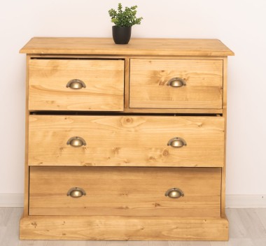 Chest of drawers with 2 narrow drawers + 2 wide drawers