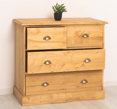 Chest of drawers with 2 narrow drawers + 2 wide drawers