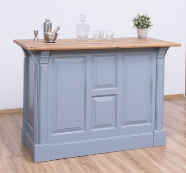 Counter with 1 door and a shelf, oak top