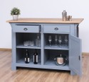 Counter with 1 door and a shelf, oak top