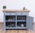 Counter with 1 door and a shelf, oak top