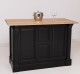 Counter with 1 door and a shelf, oak top