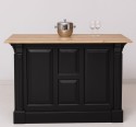 Counter with 1 door and a shelf, oak top