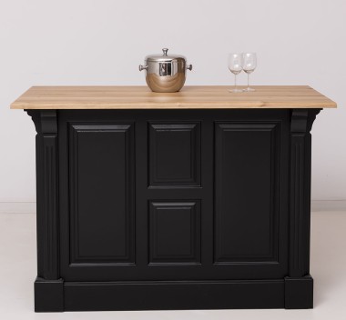 Counter with 1 door and a shelf, oak top