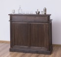 Bar with 2 drawers, 2 open compartments, oak top