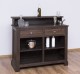 Bar with 2 drawers, 2 open compartments, oak top