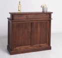 Bar with 2 drawers, 2 open compartments, oak top