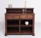 Bar with 2 drawers, 2 open compartments, oak top