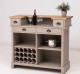 Bar counter with winerack, oak top