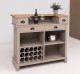 Bar counter with winerack, oak top