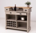 Bar counter with winerack, oak top