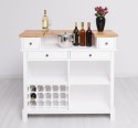 Bar counter with winerack, oak top