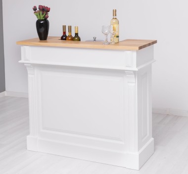 Bar counter with winerack, oak top